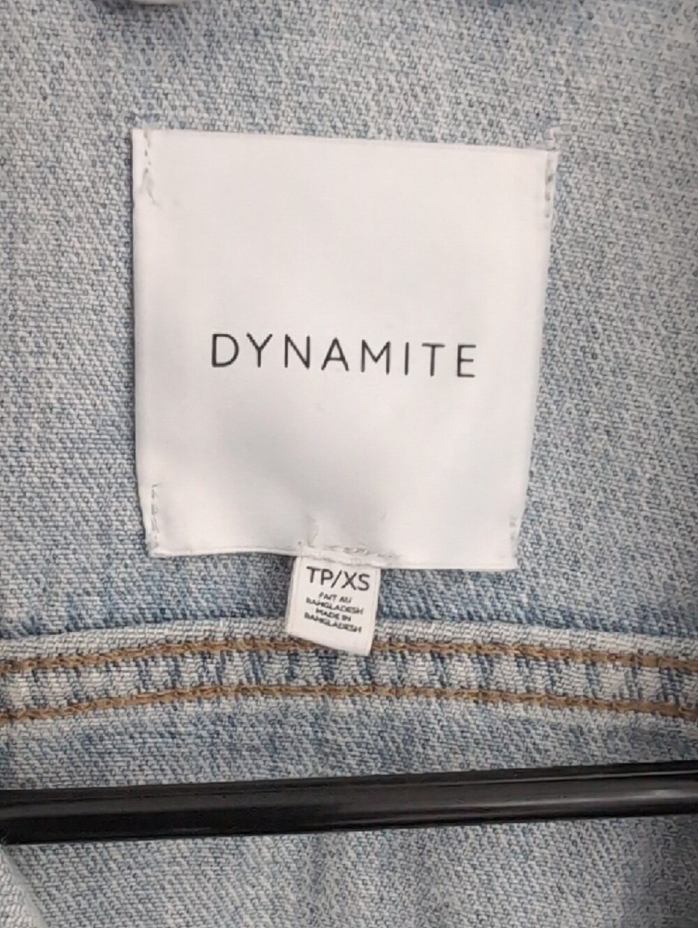 Dynamite Light Blue Distressed Denim Jacket - Picture 2 of 3